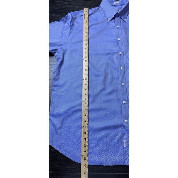 Peter Millar Men’s Blue Easy Care Nanoluxe Button Up Shirt Size 2XL, Preppy - Picture 3 of 6